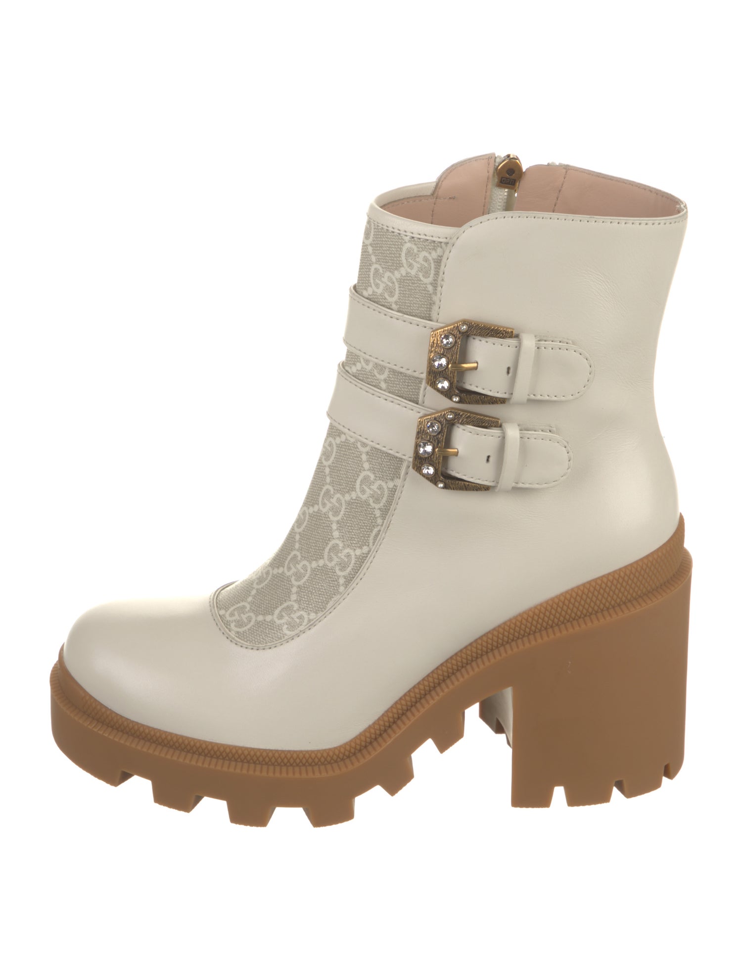 Gucci Leather Combat Boots