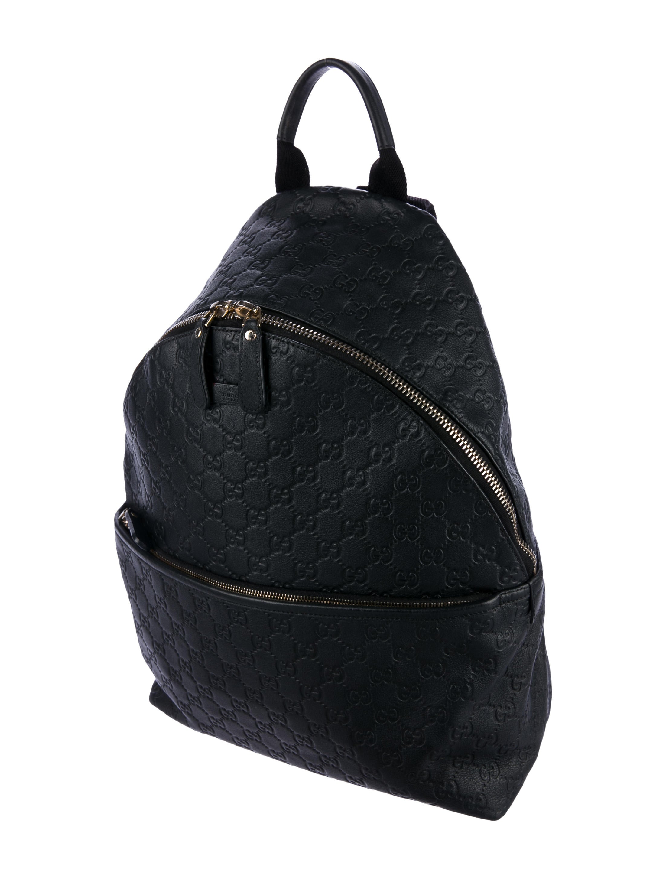 Gucci Guccissima Zip Backpack Black Backpacks, Bags GUC177179 The