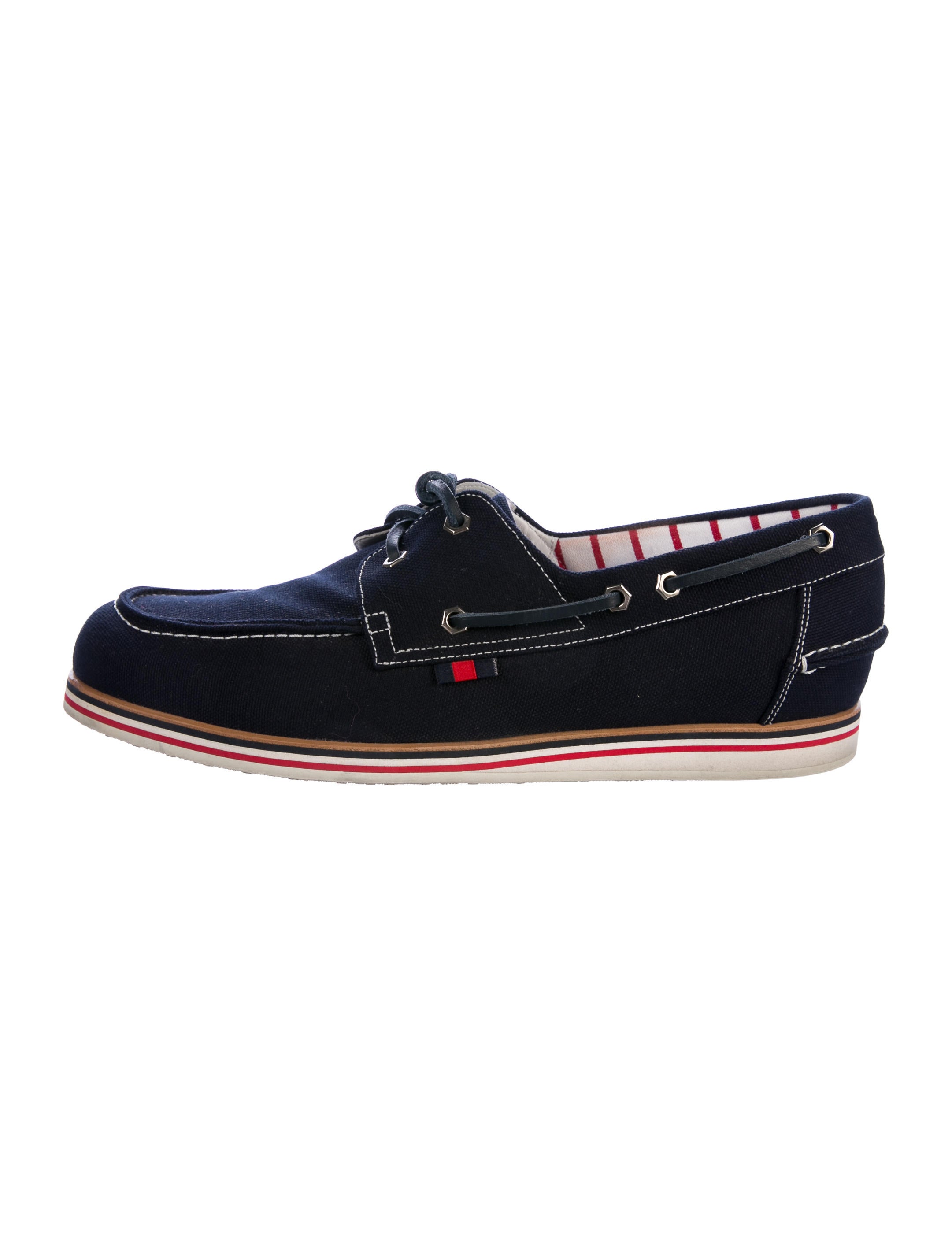 Gucci Canvas Boat Shoes