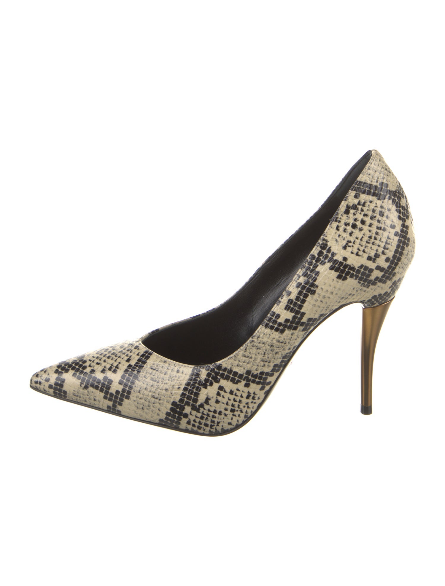 Gucci Embossed Leather Animal Print Pumps
