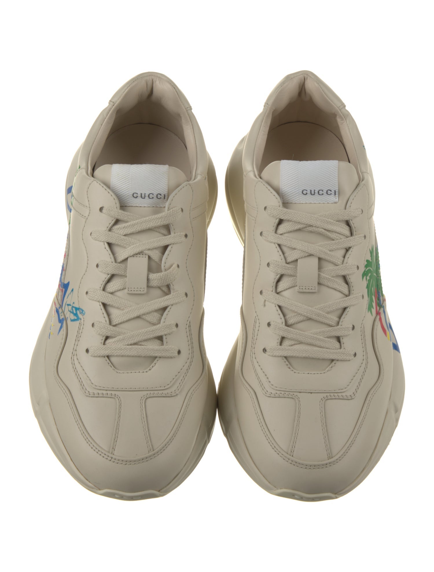 Gucci Leather Printed Sneakers