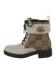 Gucci Canvas Printed Combat Boots