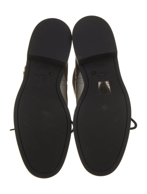 Gucci Canvas Printed Combat Boots