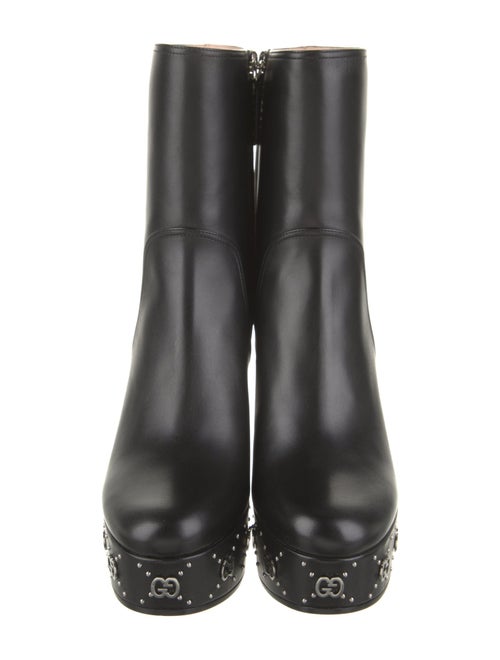Gucci Leather Studded Accents Boots