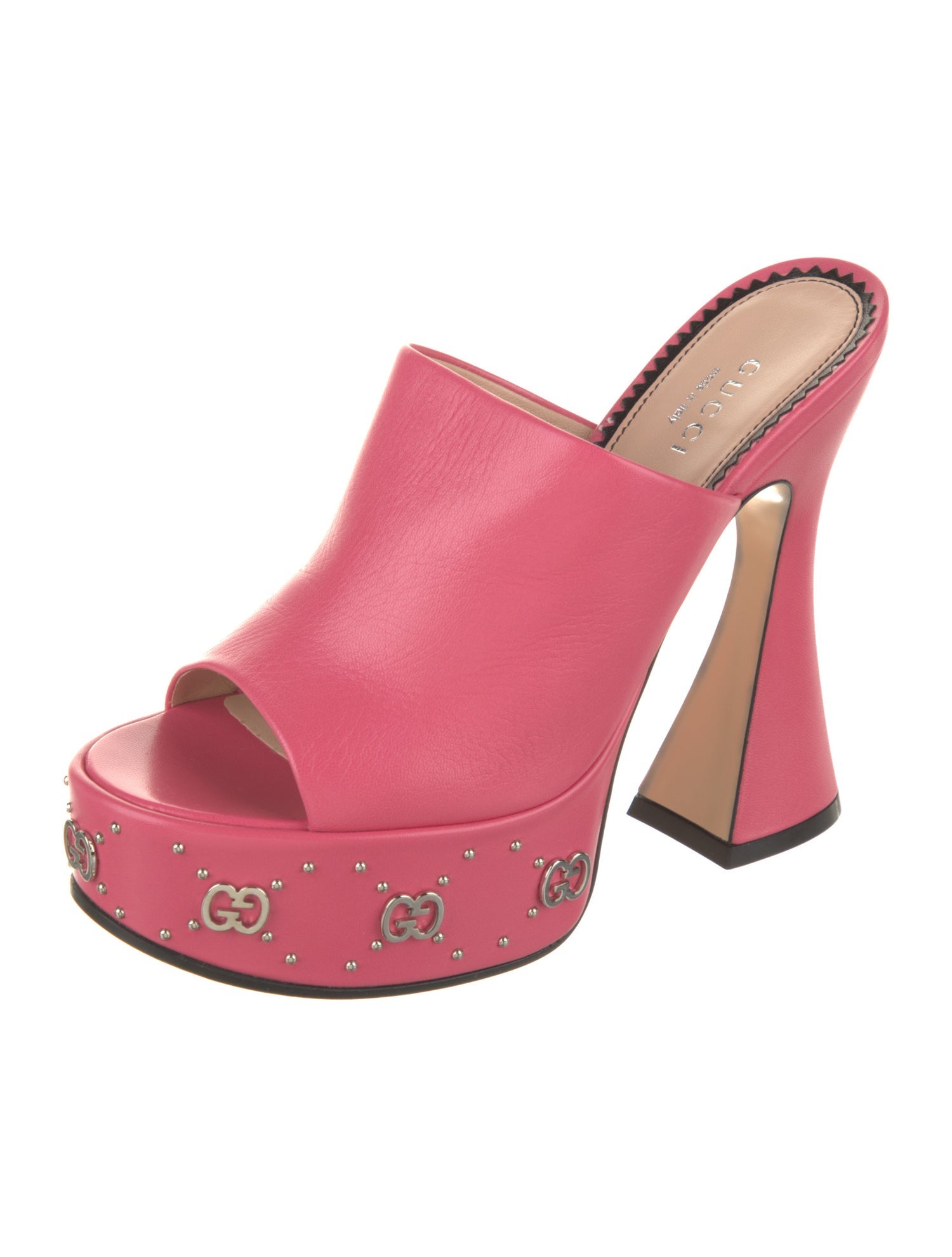 Gucci Leather Studded Accents Slides