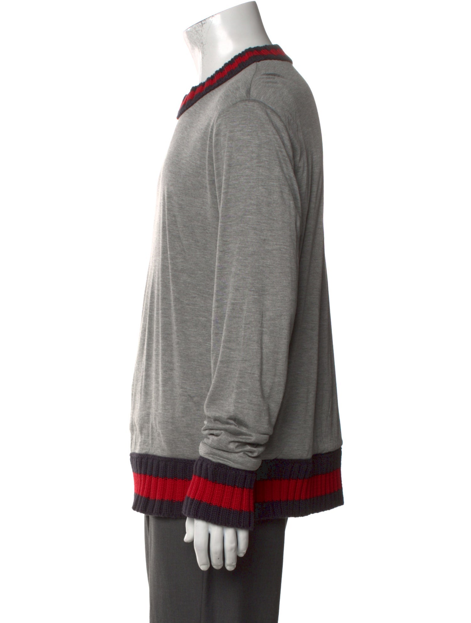 Gucci Web Accent Striped Pullover