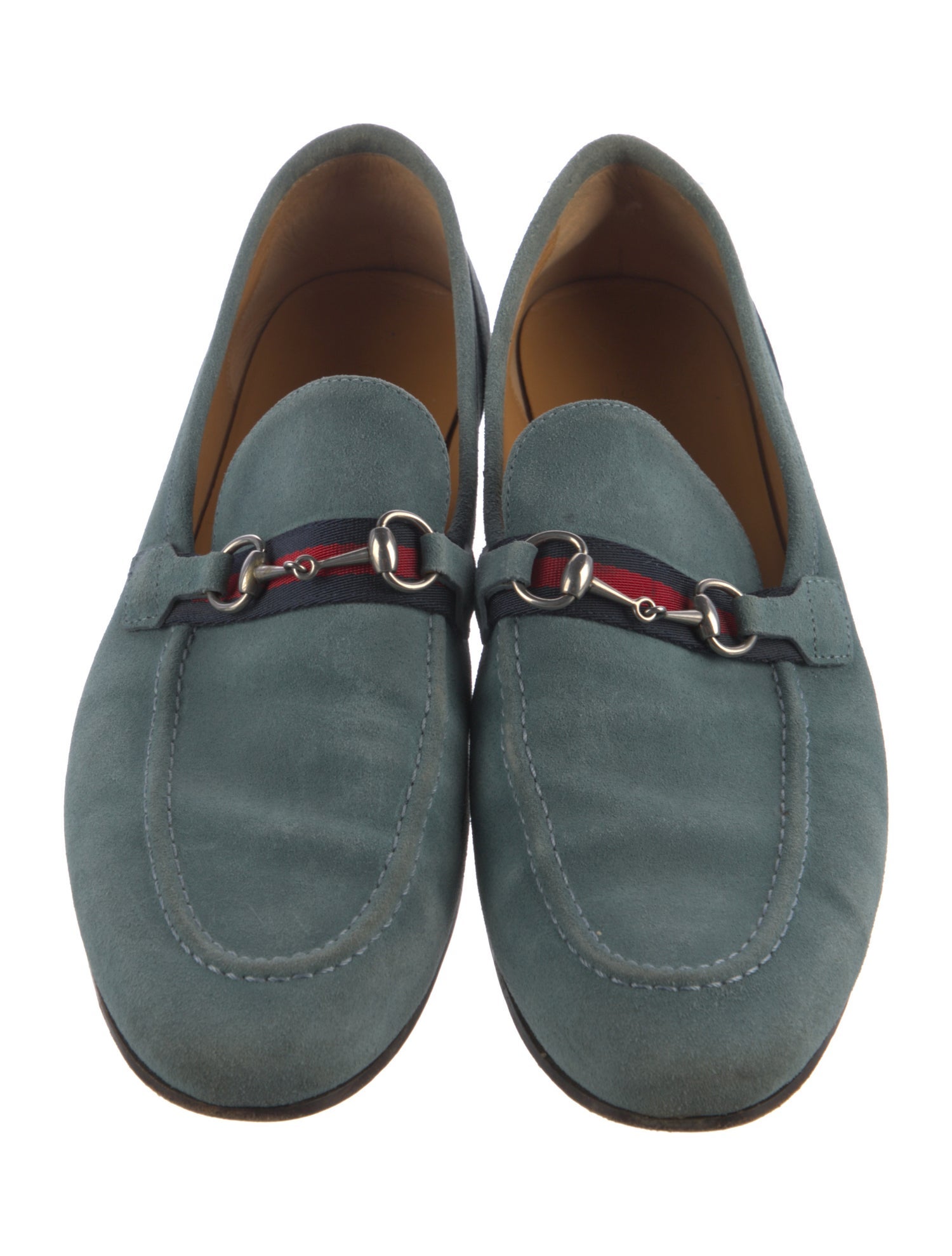 Gucci Horsebit Accent Suede Loafers