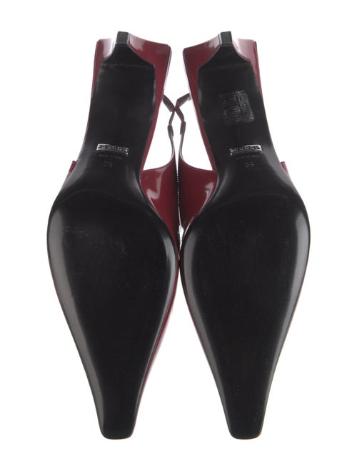 Gucci Interlocking G Logo Patent Leather Slingback Pumps