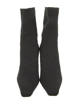 Gucci GG Logo Glitter Accents Sock Boots