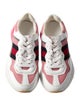 Gucci Sylvie Web Accent Leather Chunky Sneakers