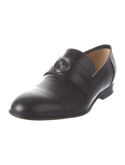 Gucci Interlocking G Logo Leather Loafers