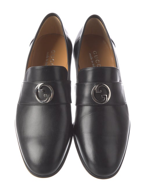 Gucci Interlocking G Logo Leather Loafers