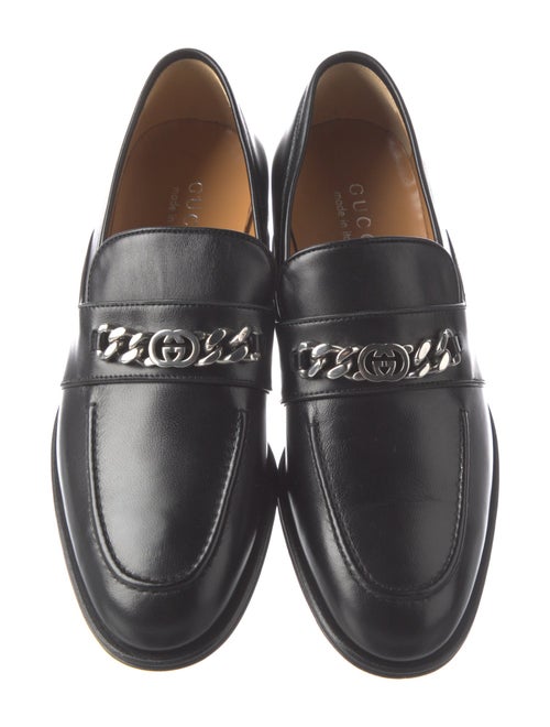 Gucci Interlocking G Logo Leather Loafers
