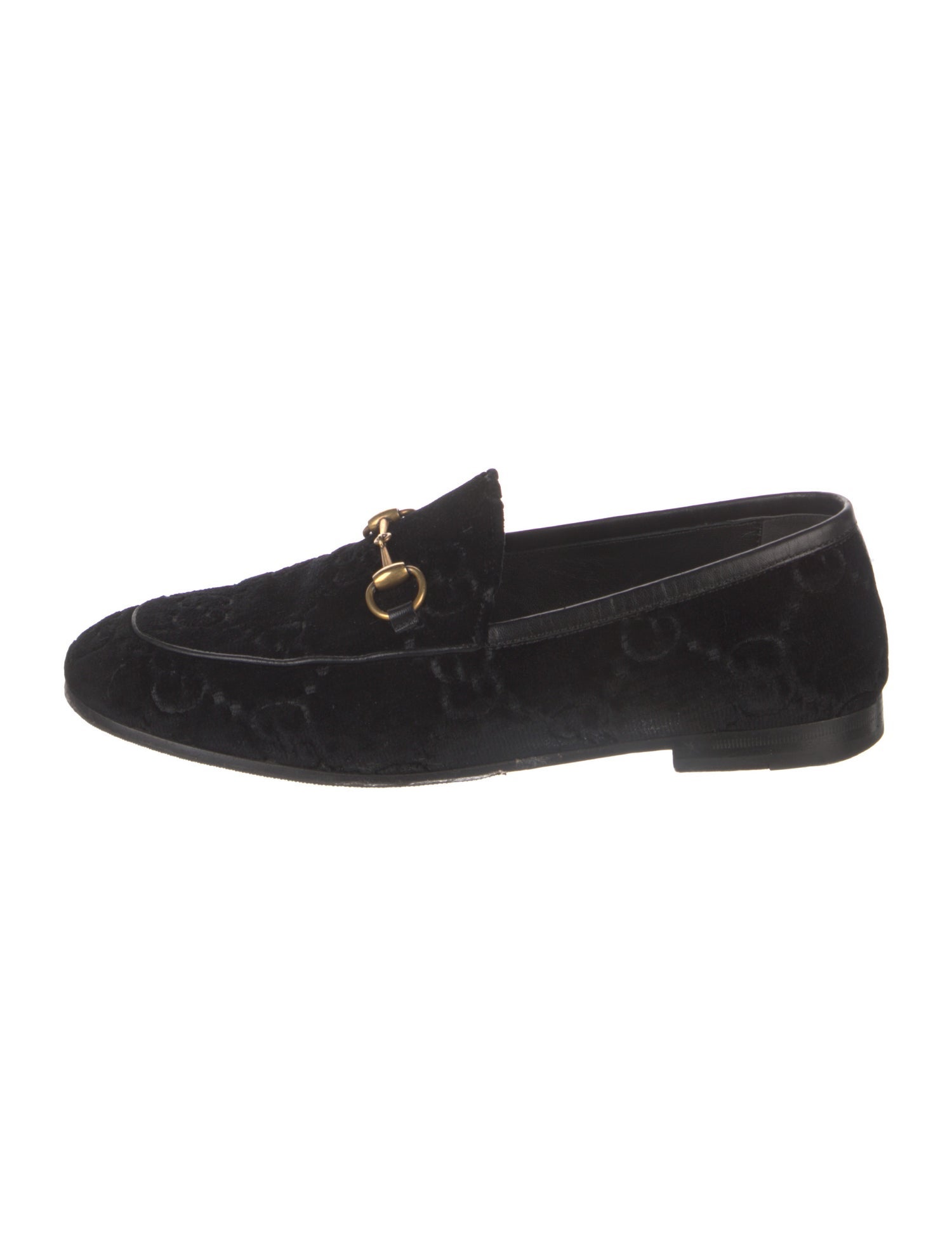 Gucci Horsebit Accent Velvet Loafers