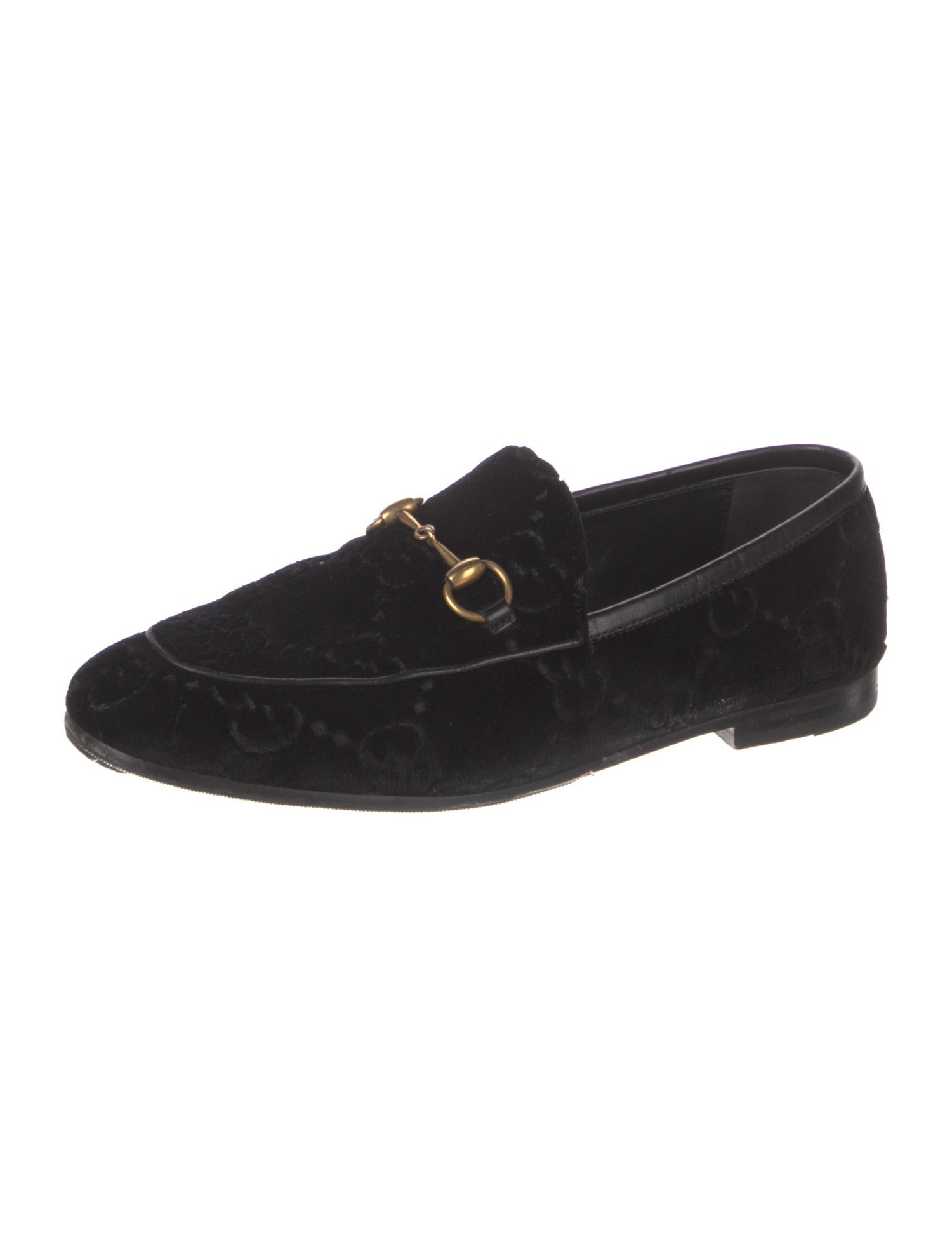 Gucci Horsebit Accent Velvet Loafers
