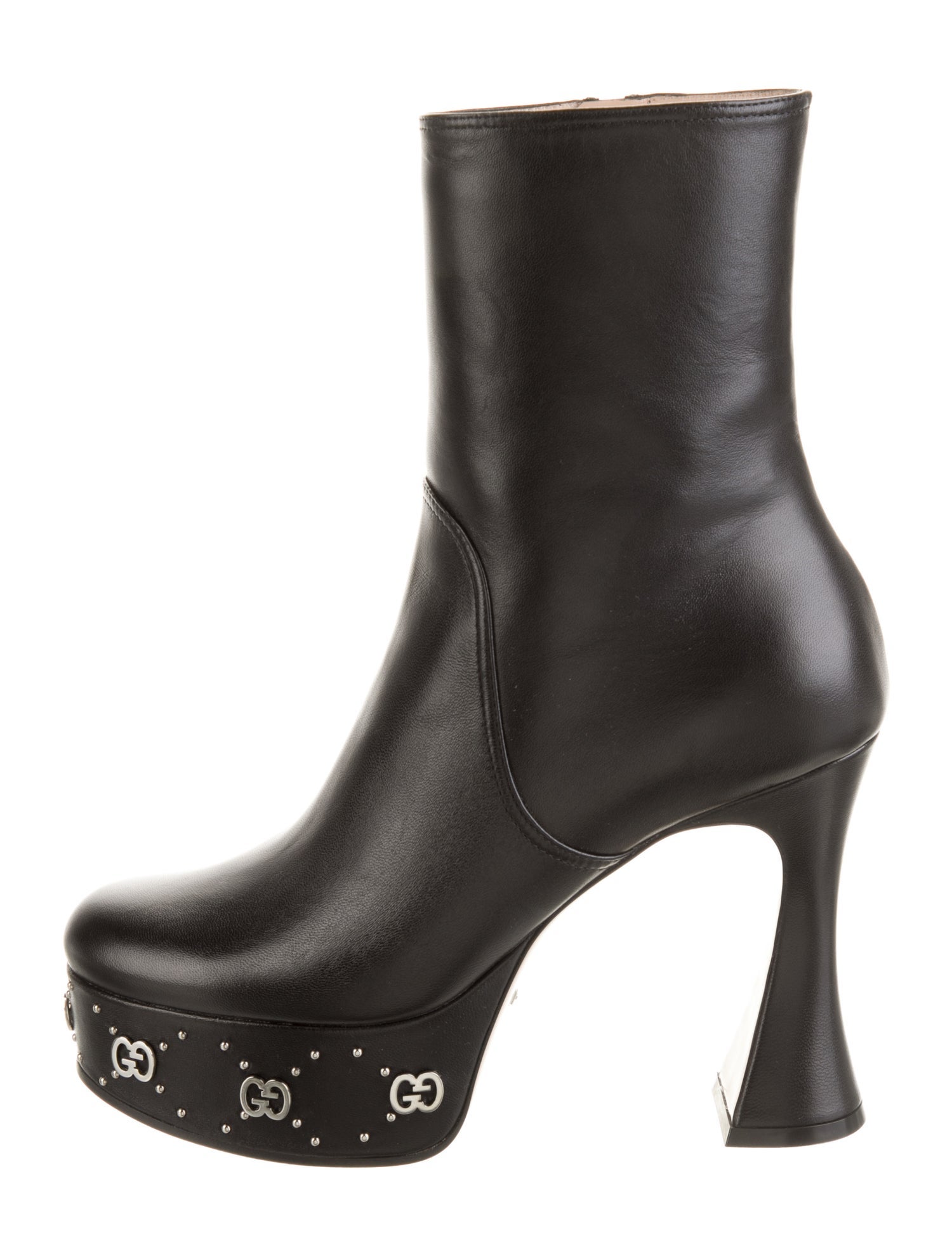 Gucci Leather Studded Accents Boots