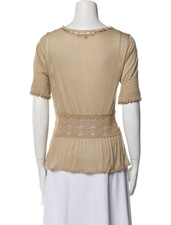 Gucci V-Neck Short Sleeve Blouse