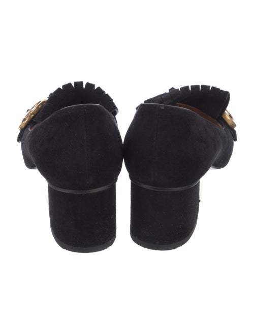 Gucci Double G Logo Suede Pumps