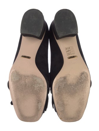 Gucci Double G Logo Suede Pumps