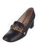 Gucci Chain-Link Accent Leather Pumps