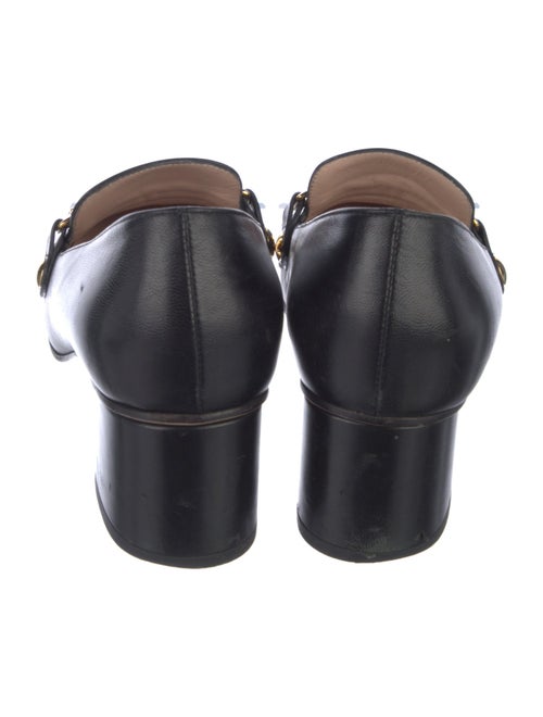 Gucci Chain-Link Accent Leather Pumps