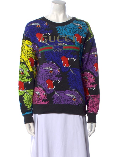 Gucci Printed Crew Neck Sweatshirt