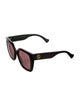Gucci Web Accent Square Sunglasses