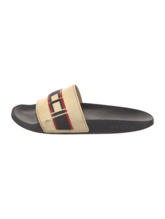 Gucci Sylvie Web Accent Rubber Slides
