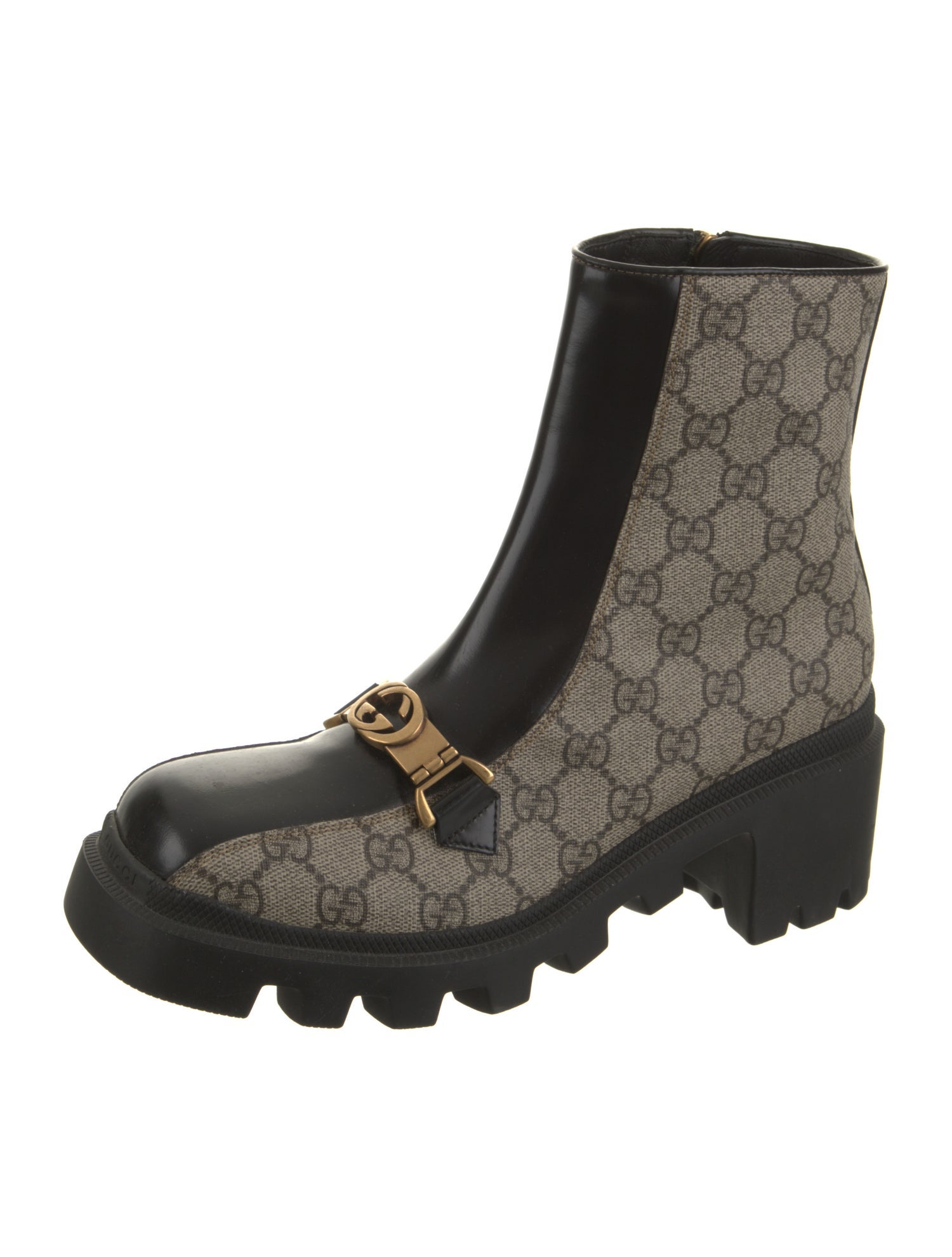 Gucci Printed Combat Boots