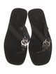 Gucci Interlocking G Logo Canvas Flip Flops