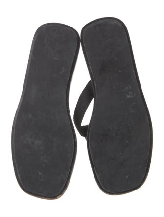 Gucci Interlocking G Logo Canvas Flip Flops