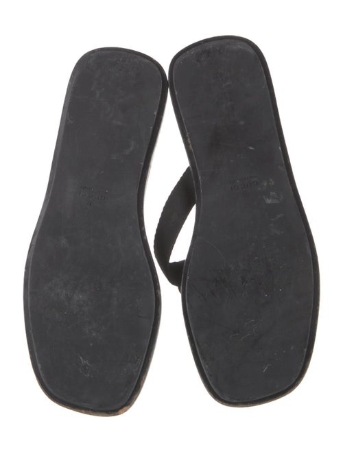 Gucci Interlocking G Logo Canvas Flip Flops