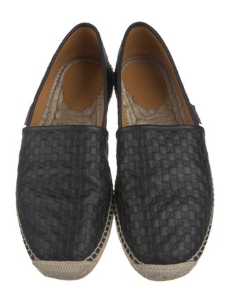 Gucci Microguccissima Pattern Leather Espadrilles