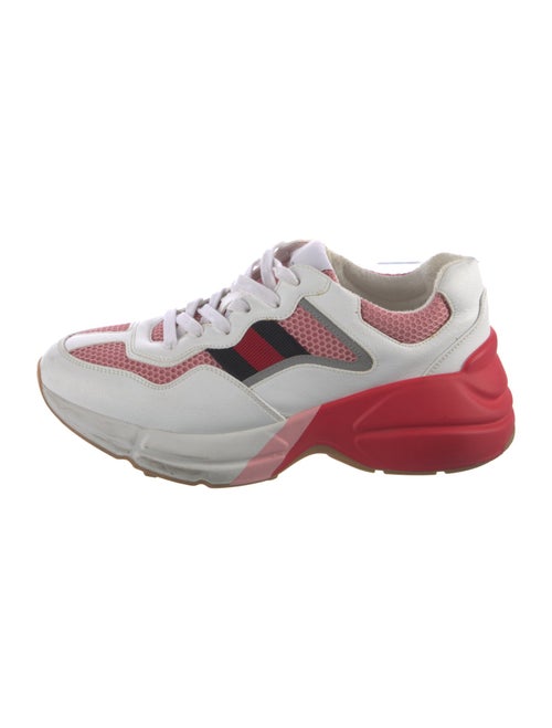 Gucci Sylvie Web Accent Leather Chunky Sneakers