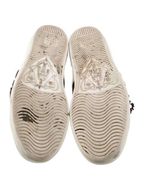 Gucci Web Accent Leather Sneakers