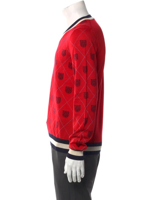 Gucci Tiger Head Accent Wool Pullover