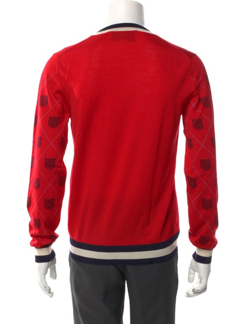 Gucci Tiger Head Accent Wool Pullover