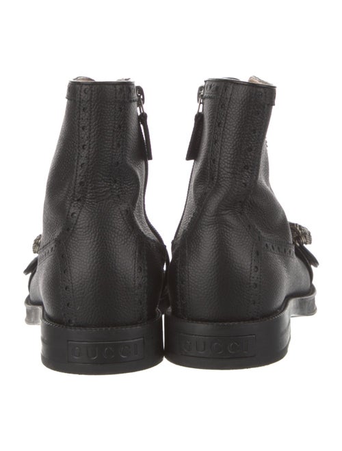 Gucci Sylvie Web Accent Leather Boots