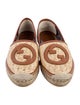 Gucci Interlocking G Logo Straw Espadrilles