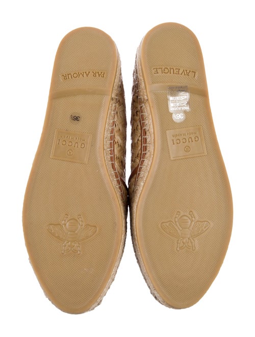 Gucci Interlocking G Logo Straw Espadrilles