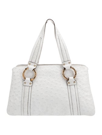 Gucci Ostrich Shoulder Bag