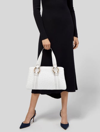 Gucci Ostrich Shoulder Bag