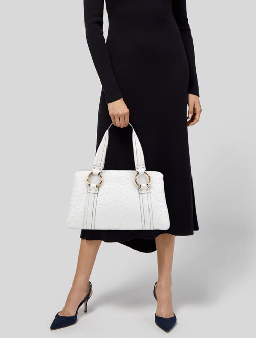 Gucci Ostrich Shoulder Bag