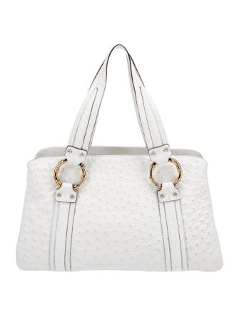 Gucci Ostrich Shoulder Bag
