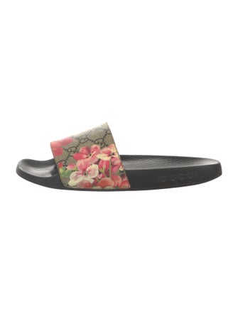 Gucci Blooms Print Slides
