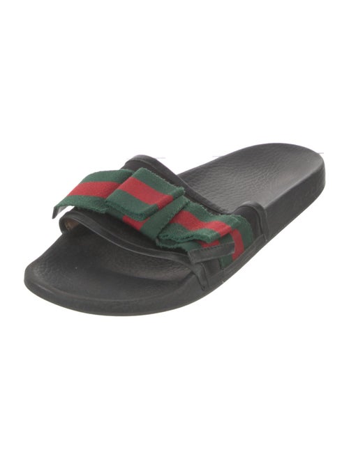 Gucci Web Accent Floral Print Slides