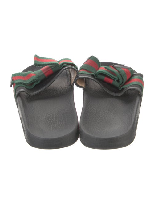 Gucci Web Accent Floral Print Slides