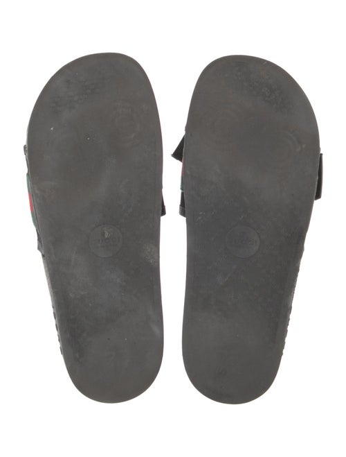 Gucci Web Accent Floral Print Slides