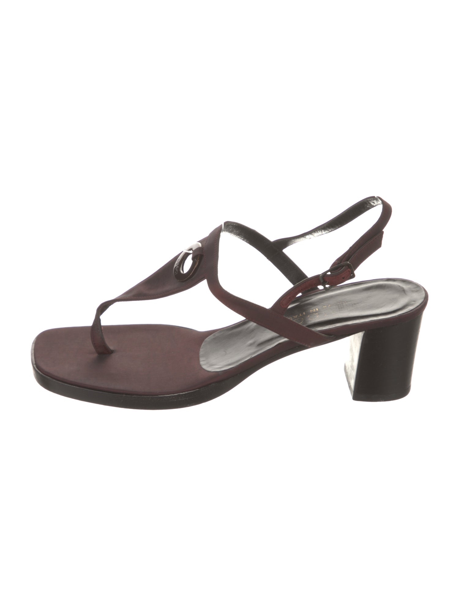 Gucci Satin Slingback Sandals