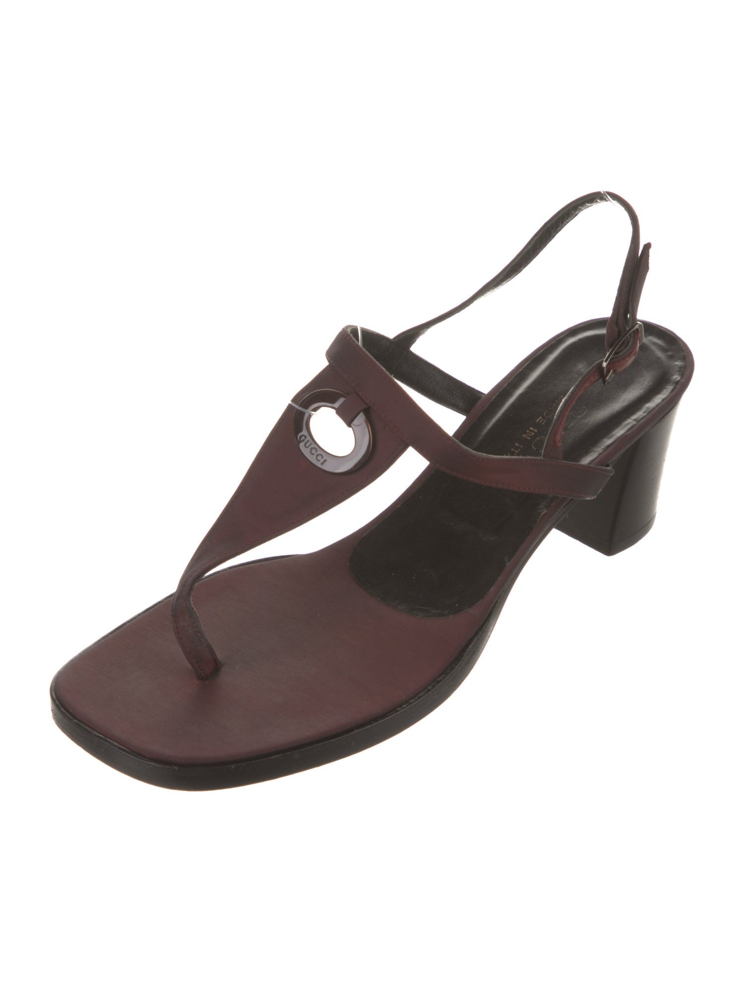 Gucci Satin Slingback Sandals